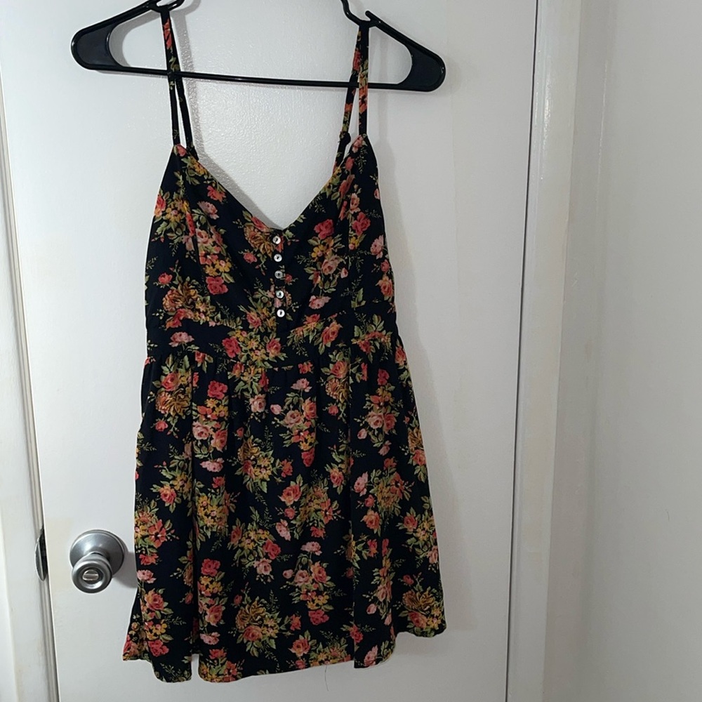NWOT Floral Black Mini Dress - Women’s Small/Medium